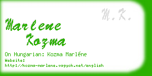 marlene kozma business card